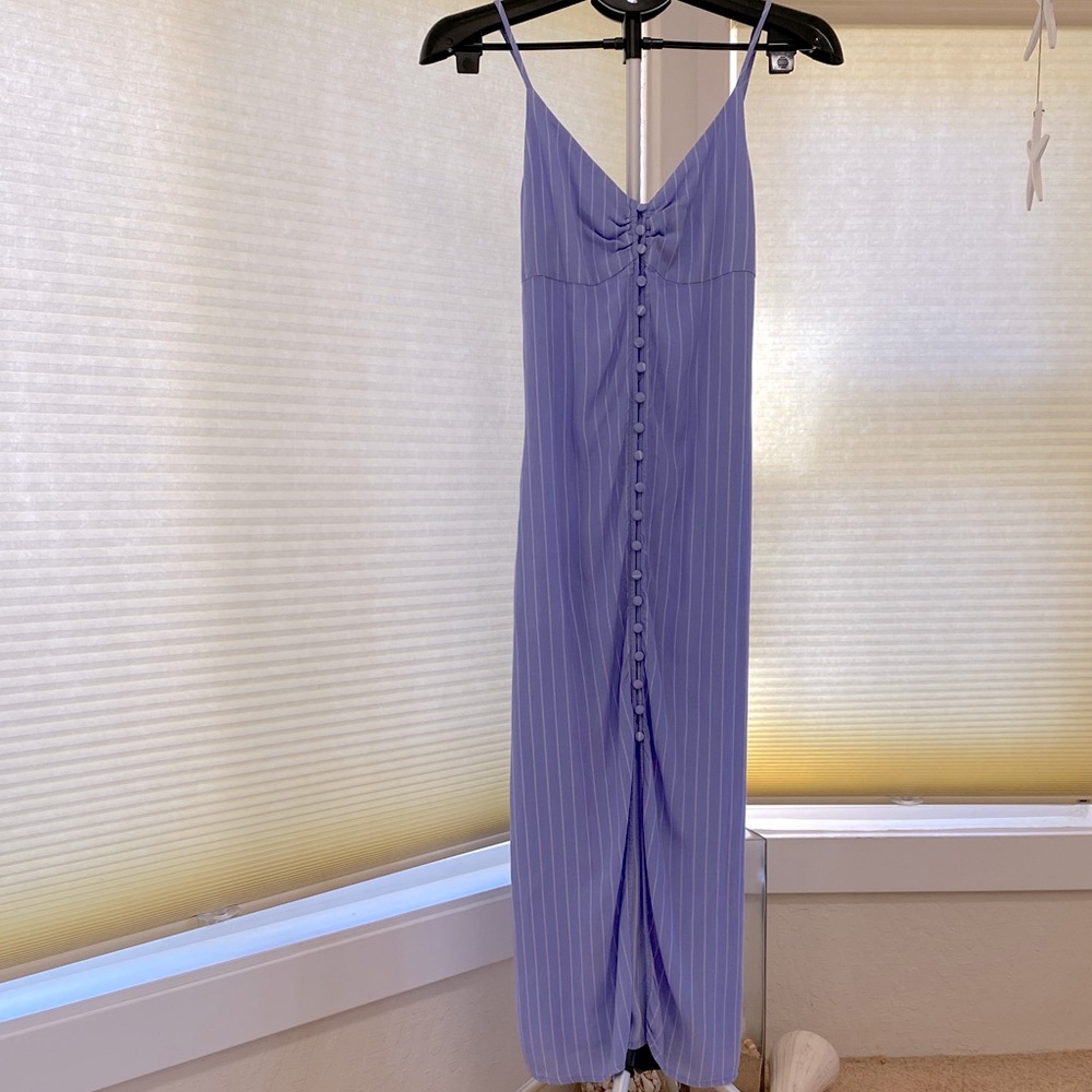 Forever 21 Lavender Stripes Midi Dress